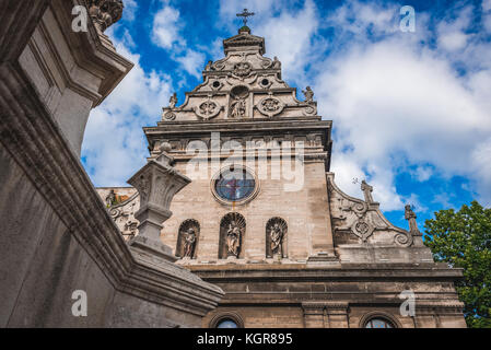 St. Andreas Kirche des ehemaligen Bernardine Kloster auf der Altstadt von Lviv Stadt, größte Stadt in der westlichen Ukraine Stockfoto