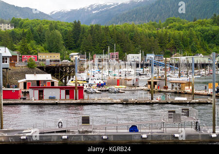 Hafen in Ketchikan, Alaska. Stockfoto