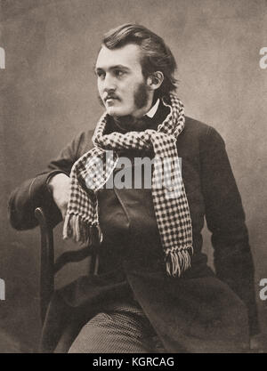 Porträt des französischen Künstlers Paul Gustave Louis Christophe Doré, 1832-1883, aufgenommen um 1855 vom französischen Fotografen Gaspard-Félix Tournachon, 1820-1910, besser bekannt unter seinem Pseudonym Nadar. Stockfoto