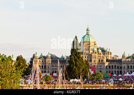 Der Landtag Gebäude in Victoria, British Columbia, Kanada Kanada Tag. Stockfoto