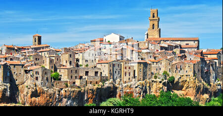 Stadt von Pitigliano in der Toskana, Italien Stockfoto