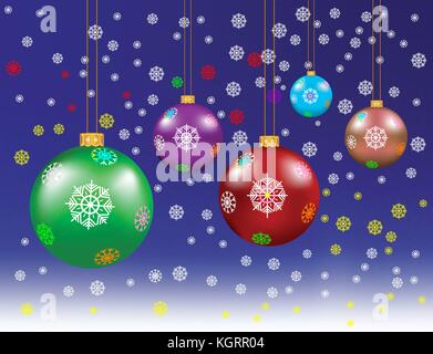 Frohe Weihnachten und frohe Neujahrsdekoration Stock Vektor