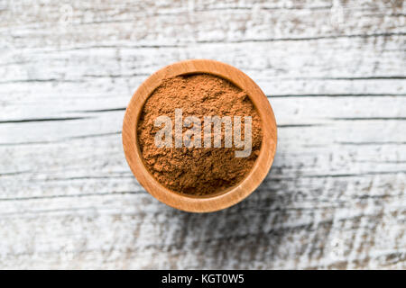 Cinnamon Spice Pulver. Ansicht von oben. Stockfoto