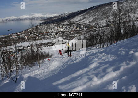 Skimountaineering Wm Tromsø, Randonee Racing Stockfoto