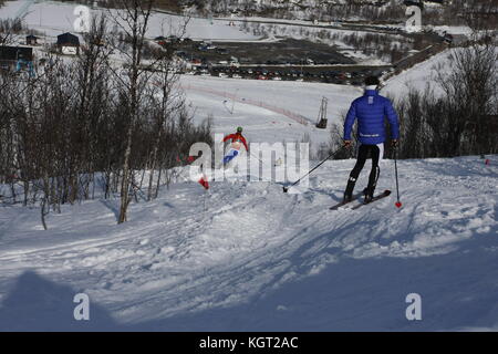 Skimountaineering Wm Tromsø, Randonee Racing Stockfoto