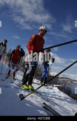 Skimountaineering Wm Tromsø, Randonee Racing Stockfoto