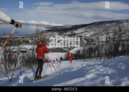 Skimountaineering Wm Tromsø, Randonee Racing Stockfoto