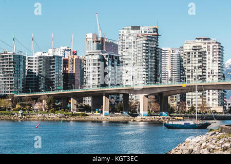 Foto von cambie Brücke in der Nähe der Innenstadt von Vancouver, BC, Kanada Stockfoto