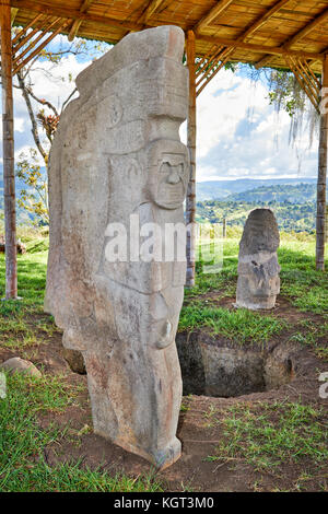 Alto de Lavapasta, archäologischer Park Parque Arqueologico De San Agustin , Kolumbien, Südamerika Stockfoto