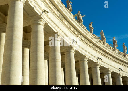 Kolonnade in Saint Peter's Square Stockfoto