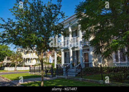 Texas, Galveston, east end Historic District, Residence Stockfoto