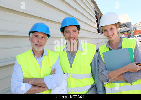 Höhere auf der Baustelle Stockfoto