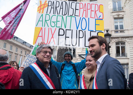 Paris: Versammlung - Kaufkraft der Rentner Stockfoto