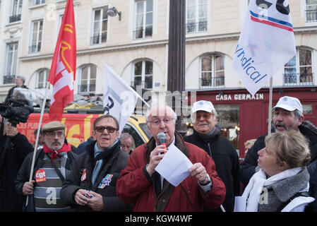 Paris: Versammlung - Kaufkraft der Rentner Stockfoto