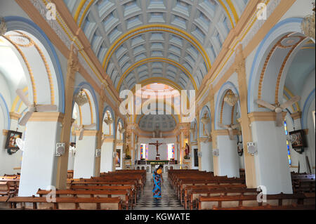 PONDICHERRY, INDIEN - November 2017: Die Kirche der Jungfrau Maria der Engel Stockfoto