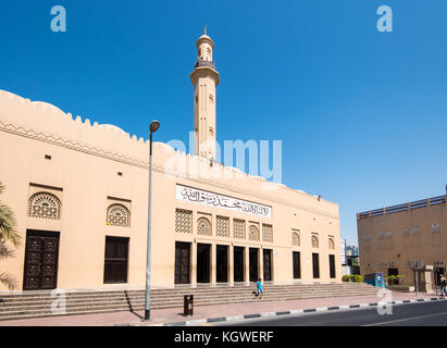 Dubai, Vae - 26 Okt 2017: Bur Dubai Grand mosqueis in der Nähe der textile Souk entfernt. Stockfoto