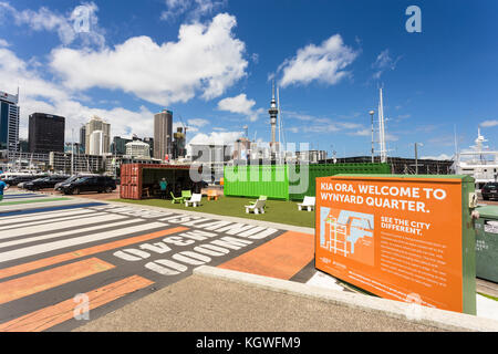 Auckland, Neuseeland - 22 2017 Februar: Wynyard viertel Aucklands neuestes und tendy Waterfront Viertel in Neuseelands größte Stadt mit t Stockfoto