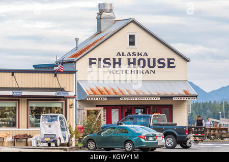 Ketchikan, Alaska - 30. September 2017: Die Alaska Fish House, Ketchikan Stockfoto