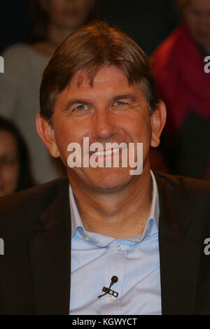 Markus Lanz Talkshow auf der Stahlwiete in Hamburg mit: Wolfram Weimer (Journalist) Wo: Hamburg, Deutschland Wann: 10 Okt 2017 Credit: Becher/WENN.com Stockfoto