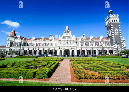 Edwardian Bahnhof, Dunedin, Südinsel, Neuseeland Stockfoto