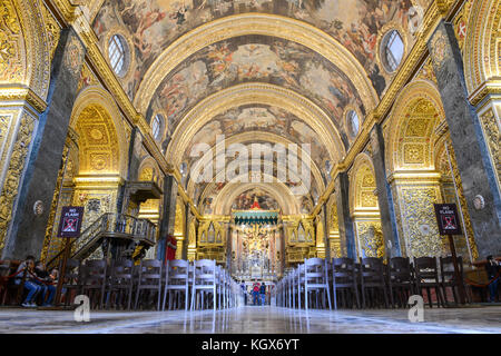 La Valletta, Malta - vom 2. November 2017: St John's Co-Cathedral in Valletta auf Malta Stockfoto