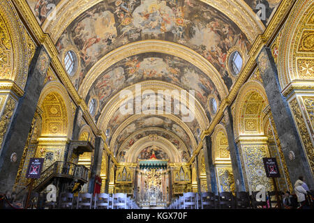 La Valletta, Malta - vom 2. November 2017: St John's Co-Cathedral in Valletta auf Malta Stockfoto