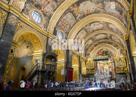 La Valletta, Malta - vom 2. November 2017: St John's Co-Cathedral in Valletta auf Malta Stockfoto