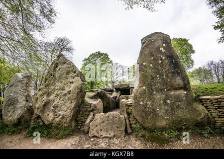 Wayland's Smithy nahe White Horse Hill, Ridgeway, Uffington Stockfoto