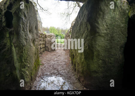 Wayland's Smithy nahe White Horse Hill, Ridgeway, Uffington Stockfoto