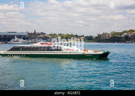 Sydney Rivercat Fähre auf Parramatta River in Sydney, Australien Stockfoto