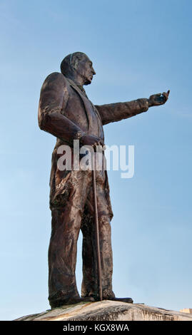 Jose Antonio Navarro Bronzestatue, Casa Navarro State Historic Site in San Antonio, Texas, USA Stockfoto