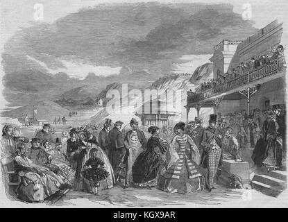 Scarborough Spa - aus einer Skizze von Miss Claxton. Yorkshire 1858. Die Illustrated London News Stockfoto