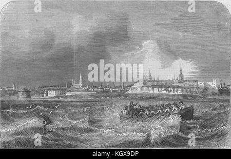 Tallinn am südlichen Eingang zum Golf von Finnland. Estland 1856. Die Illustrated London News Stockfoto