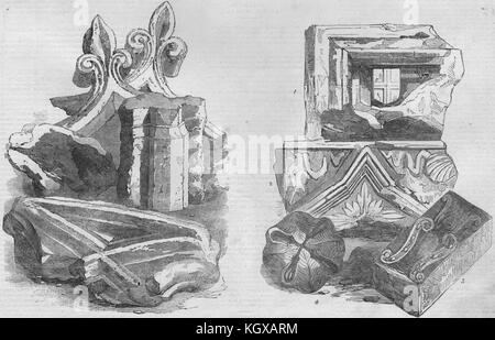 Fragmente der Dominikaner Kloster & St. John's Gate, Clerkenwell. London 1856. Die Illustrated London News Stockfoto