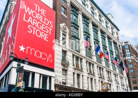 Macys New York USA New York macys Kaufhaus Macy's Herald Square Flaggschiff der Macy's Department Store Kette Manhattan New York USA Stockfoto