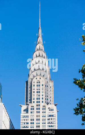 Chrysler Building New York USA New York oben im Art Deco Stil Chrysler Building skyscraper New York City Manhattan New York State usa Stockfoto