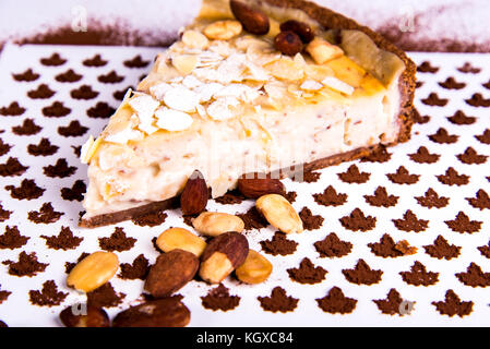 Bis Ansicht schließen bei Sweet Almond tart Stockfoto
