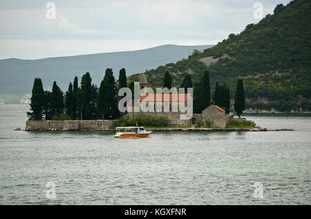 St George Island, Perast, Montenegro Stockfoto