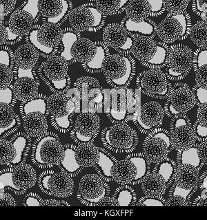 Nahtlose Muster aus kleinen Virus, Partikel und Moleküle Stock Vektor