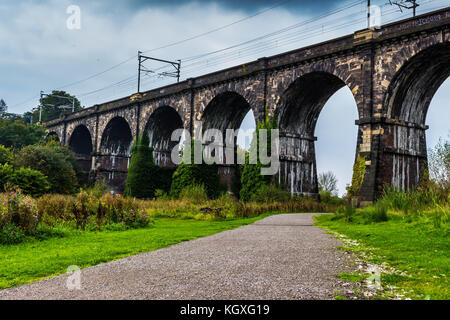 Die sankey Viadukt in Newton le Willows, Merseyside Stockfoto