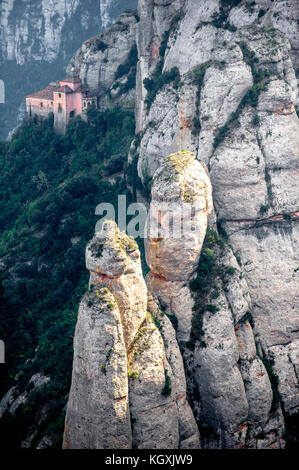 Santa Cova in Montserrat: Religiöse Heiligtum der Santa Cova in Kloster Montserrat in Katalonien, Spanien Stockfoto