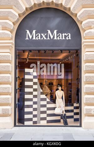 Max Mara Fenster einblenden Stockfoto