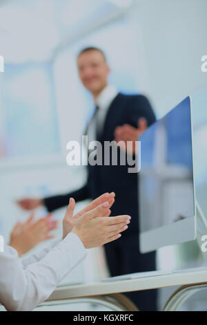 Business Presentation. Treffen von Menschen Stockfoto