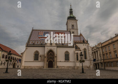 Saint Marc Kirche in Zagreb Kroatien Stockfoto