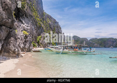 Strand in El Nido Palawan Philippinen Stockfoto