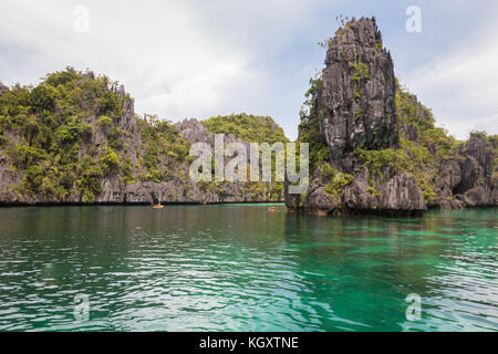 Die grosse Lagune in El Nido Palawan Philippinen Stockfoto