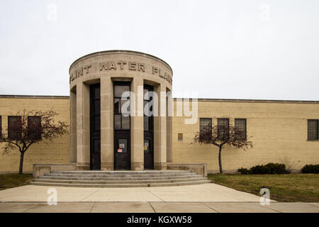 Flint, Michigan, USA - Februar 2, 2016: Äußere des Flint Michigan. Flint Wasserkrise nationale Schlagzeilen gemacht. Stockfoto