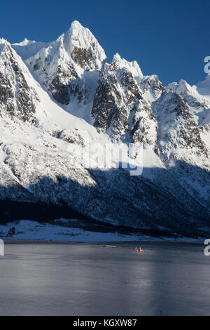 Die Kirche in der Nähe von sildpollnes laupstad an der Lofoten, Norwegen. Stockfoto