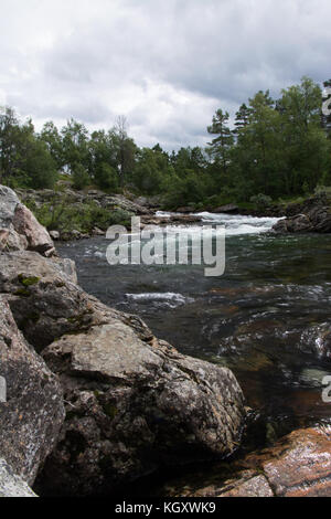 Fluss Rauma in der Nähe der Stadt bjorli in Oppland, Norwegen. Stockfoto