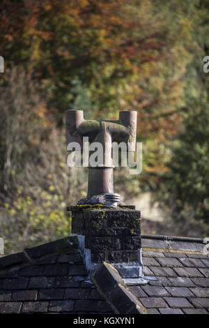 Hebden Bridge ist eine Marktstadt, die Teil von Hebden Royd in West Yorkshire, England, ist. Es liegt im oberen Calder Valley, 8 Meilen westlich von Halifax A Stockfoto